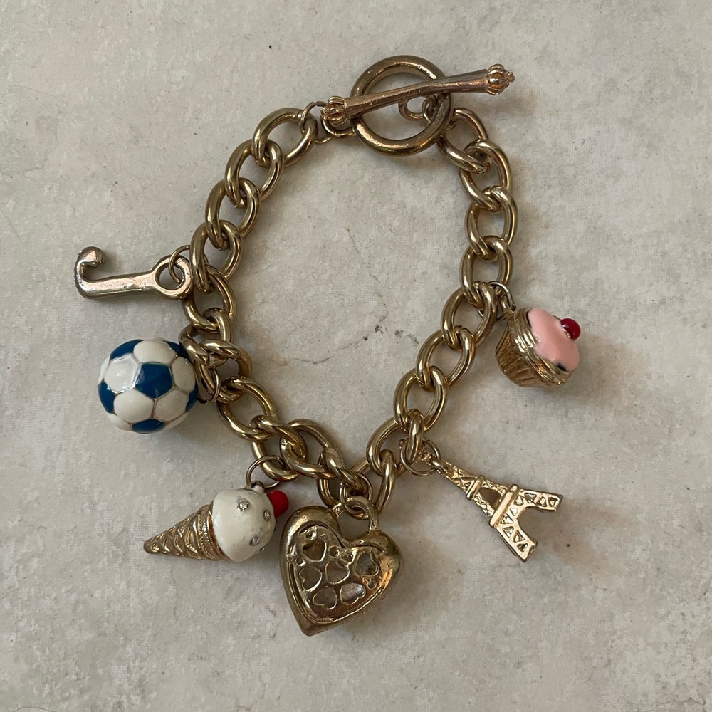 Vintage Gold Juicy Couture Charm Bracelet
